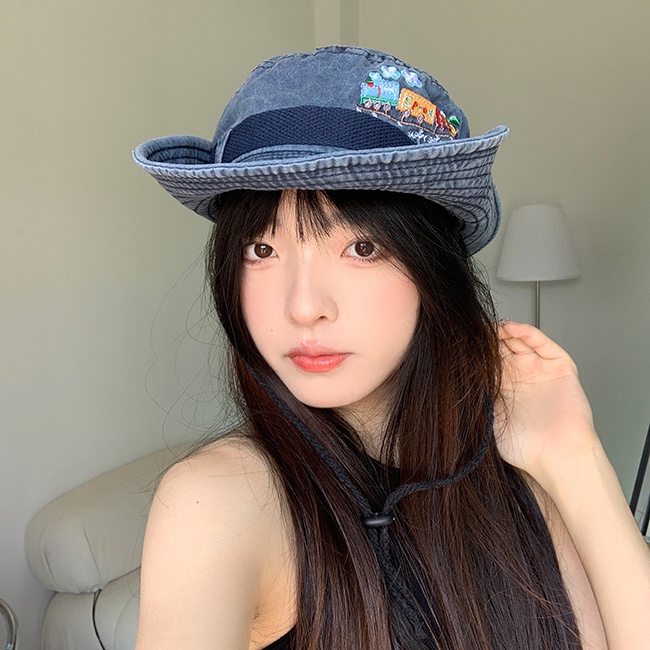 Nón Vành Họa Tiết Thêu Thời Trang Nữ