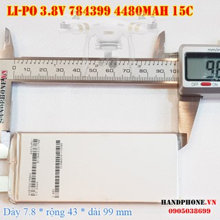 Pin Li-Po 3.8V 4480mAh 784399 dòng xả cao 15C cho RC, Fly Cam, PHANTOM 3