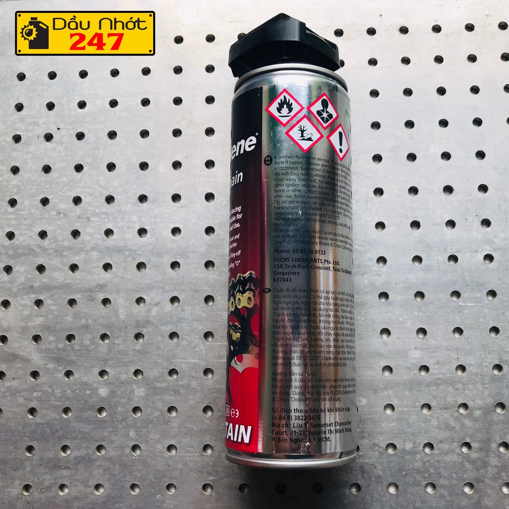 Chai xịt dưỡng sên Fuchs Silkolene Pro Chain Maintain 500ml