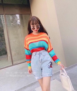 Áo len cầu vồng