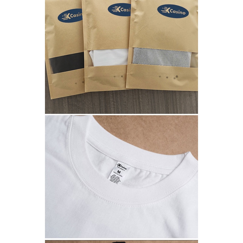 Áo Thun cotton Tay Dài Màu Trơn Dày Dặn Phong Cách Nhật Bản 200g u6wm