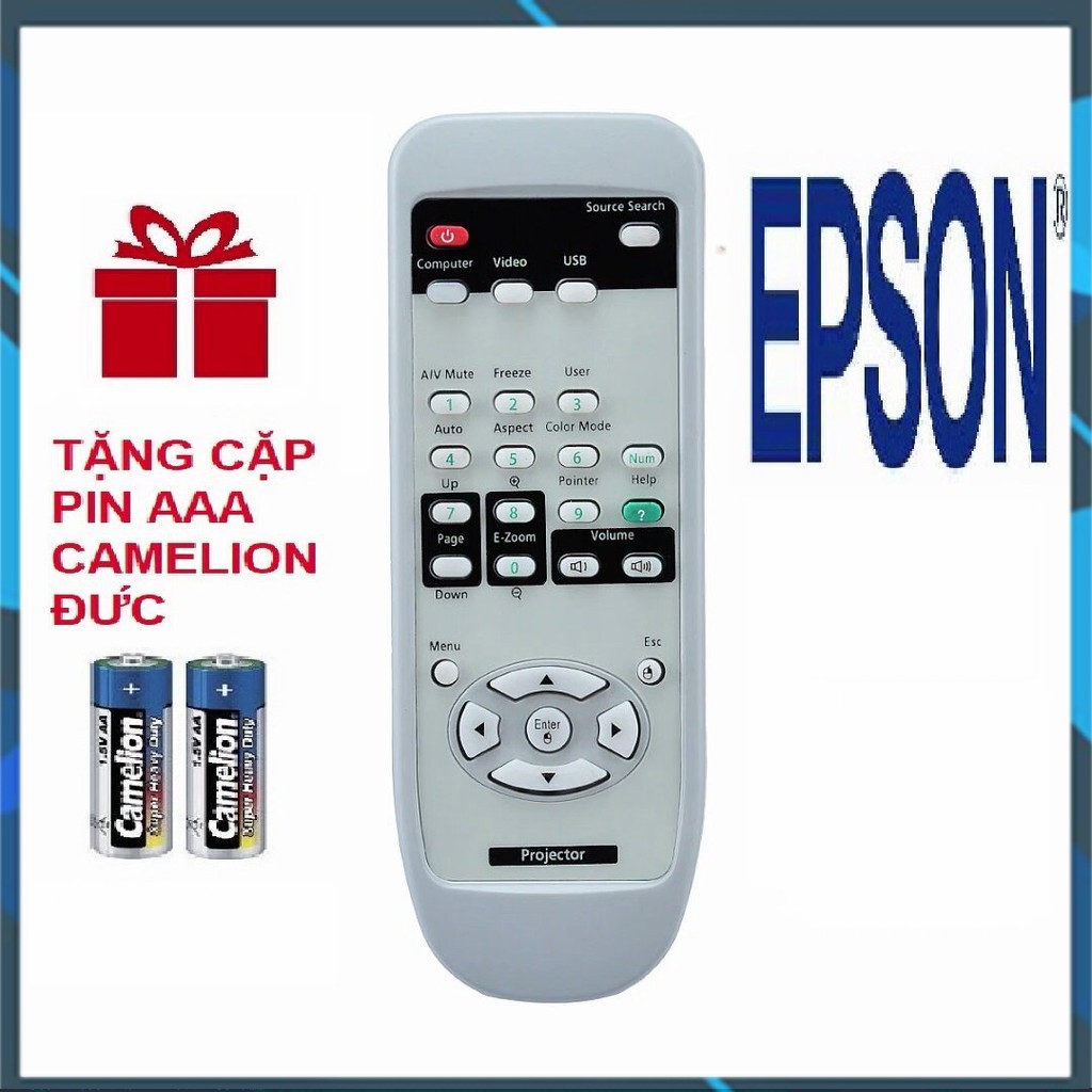 Remote máy chiếu EPSON mẫu 2 - Điều khiển máy chiếu EPSON mẫu 2 - PROJECTOR (Hàng hãng - tặng pin)