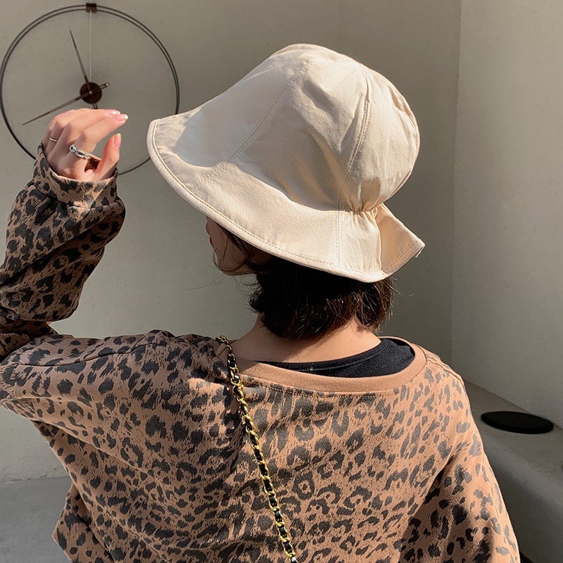 Nón Tai Bèo Chống Nắng Vành Nhỏ Co Giãn Màu Trơn Dễ Thương Phong Cách Nhật Hàn Thời Trang Xuân Hè Cho Nữ