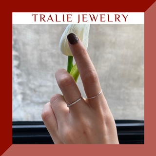 Nhẫn bạc 925 nữ đính đá, nhẫn bạc Sparkling đính đá sang trọng Tralie Jewelry