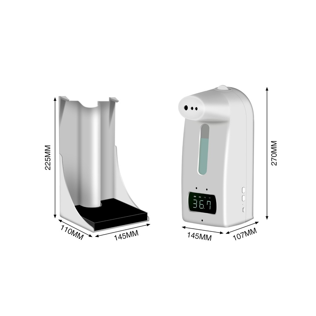 Nhiệt kế hồng ngoại K10 Pro + máy khử trùng khử trùng 2 trong 1 / đo nhiệt độ / rửa tay / khử trùng / cảm ứng tự động dung tích 1000ml