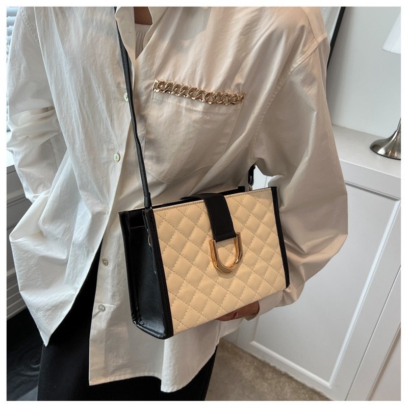 Túi Đeo Chéo Vai Thêu Đường Chỉ Hình Thoi Nhỏ Phong Cách Phương Tây Hàn Quốc Phổ Biến Thời Trang Cao Cấp Cho Nữ