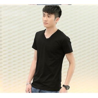 Áo phông nam trơn cổ tim- phandiepanh2017