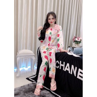 Đồ bộ mặc nhà cổ tiểu thư- lụa satin-hàng chất xịn xò