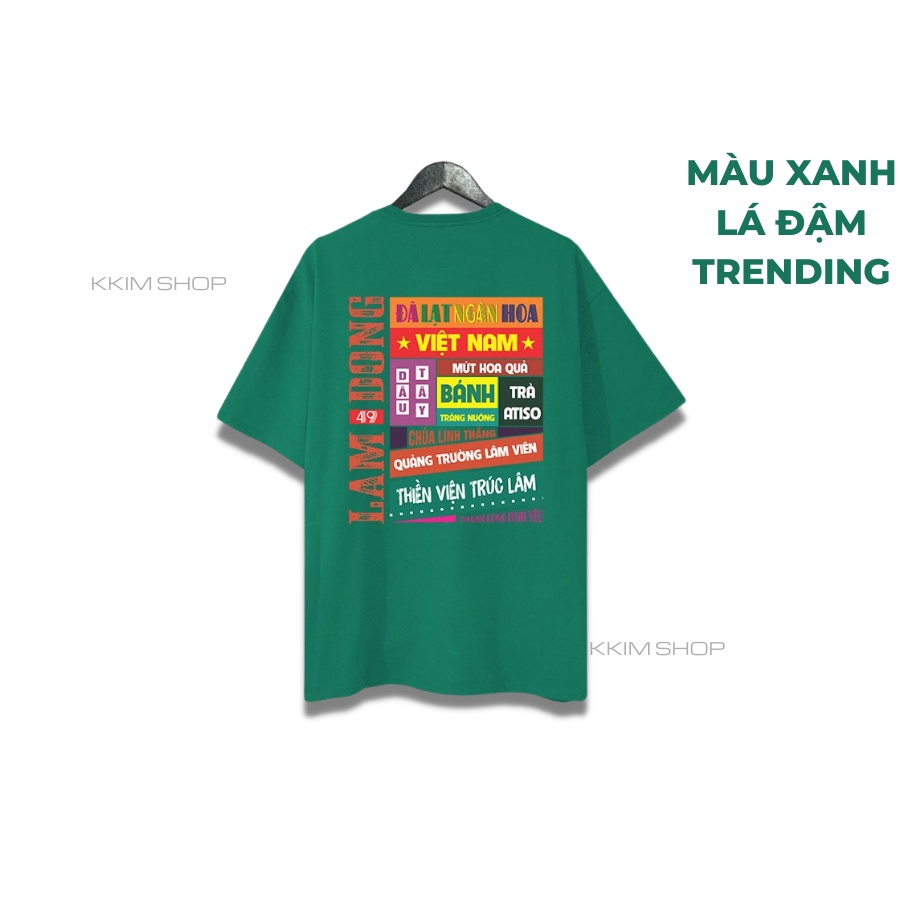 Áo thun tay lỡ LÂM ĐỒNG, Áo phông 63 tỉnh thành Form rộng oversize, chất liệu Cotton KKIMSHOP