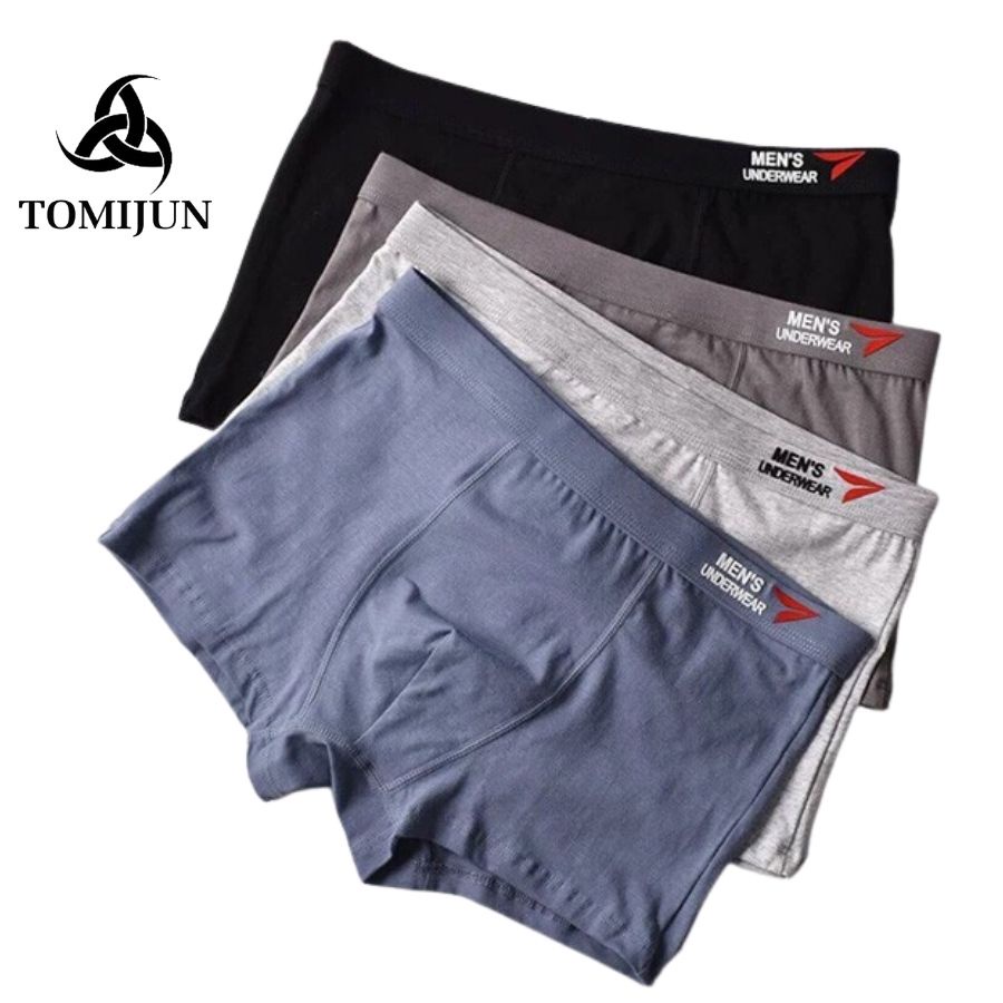 Quần lót nam cotton TOMIJUN Quần sịp nam siêu nhẹ, co giãn tốt, mềm mịn, thoáng mát,kháng khuẩn và ngăn mùi