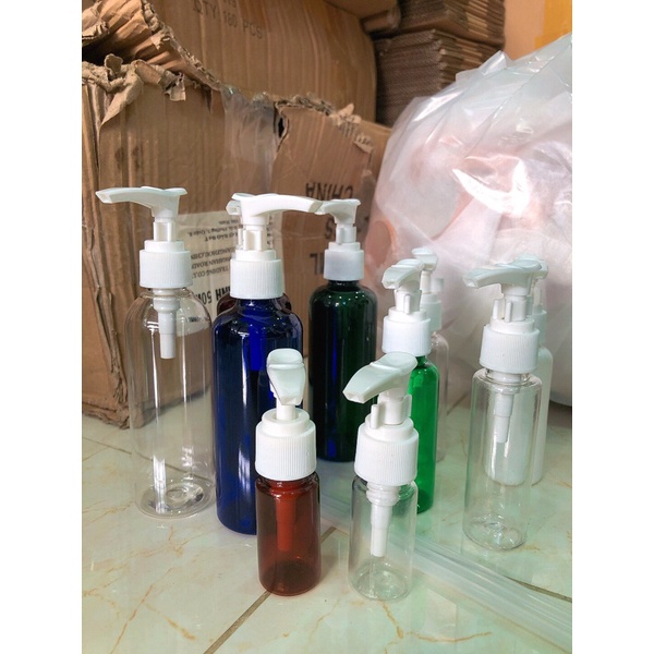 Chai nhựa vòi nhấn sữa tắm 50ml-100ml