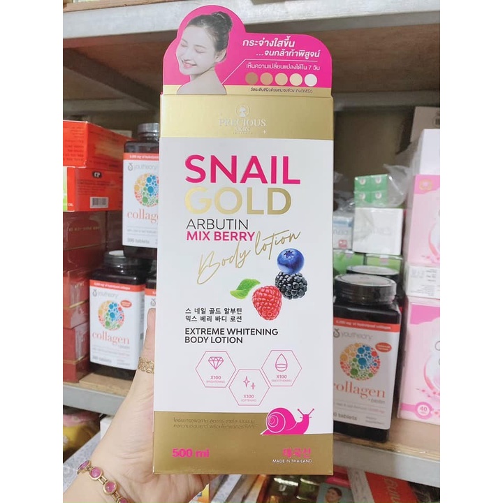 DƯỠNG THỂ SNAIL GOLD ARBUTIN BODY LOTION THẾ HỆ MỚI 500ML THÁI LAN CHÍNH HÃNG - 8383