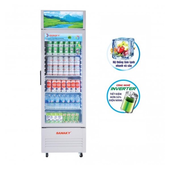 Tủ mát SANAKY VH-168KL 130 lít - DÀN LẠNH NHÔM, 1 CÁNH, MIỄN PHÍ GIAO HÀNG HCM.