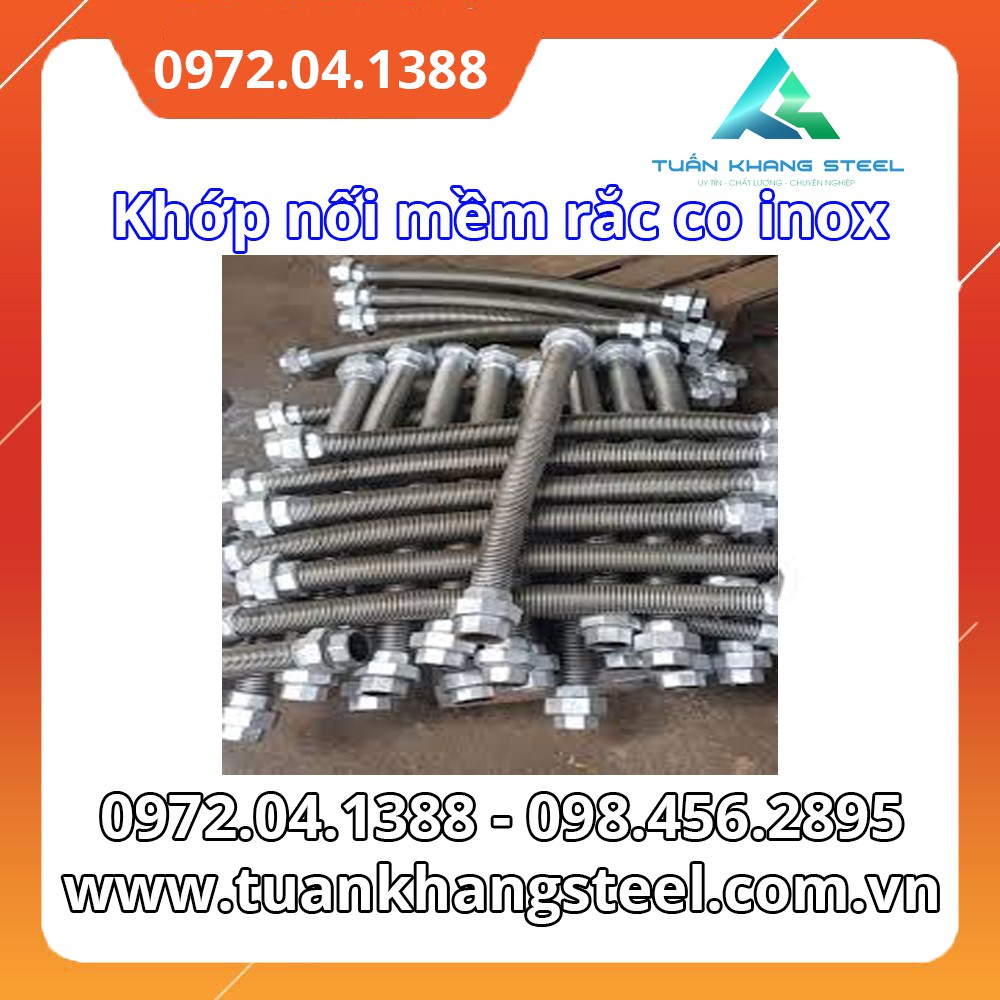Khớp nối mềm rắc co inox