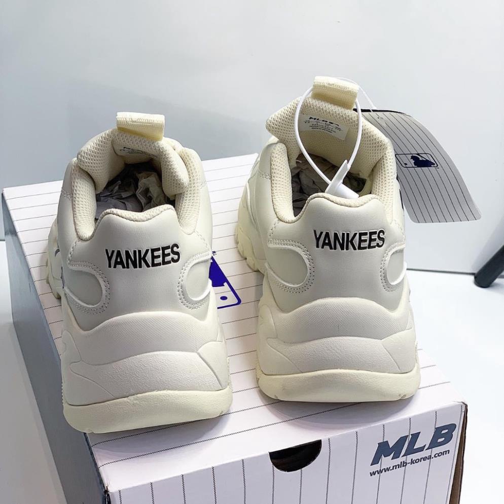 Giày độn đế MLB ny chữ đen Hot trend nam nữ thể thao sneaker tăng chiều cao đế cao 5 phân