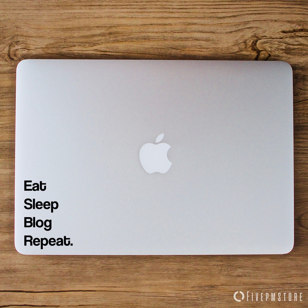 Miếng Dán Chữ Eat Sleep Blog Repeat Cho Apple Macbook Asus Lenovo Laptop