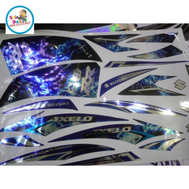 Tem rời axelo Crom lửa xanh trắng