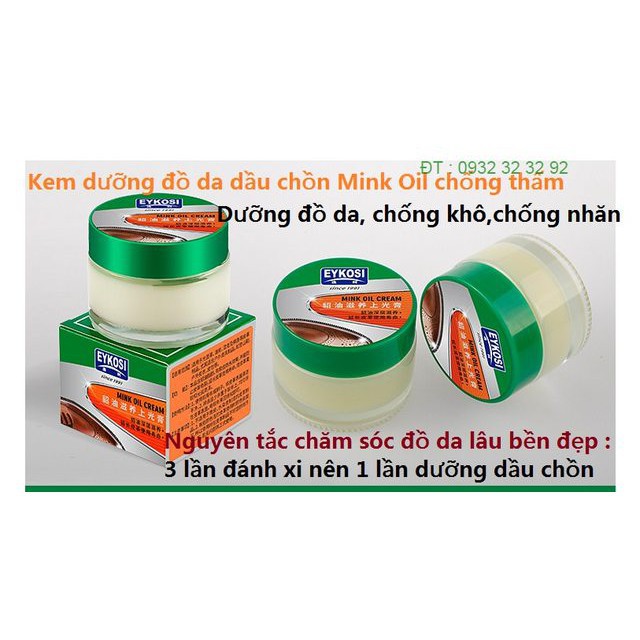 Lọ dầu chồn dưỡng, chăm sóc đồ da Mink Oil 50ml-chamsocgiay01