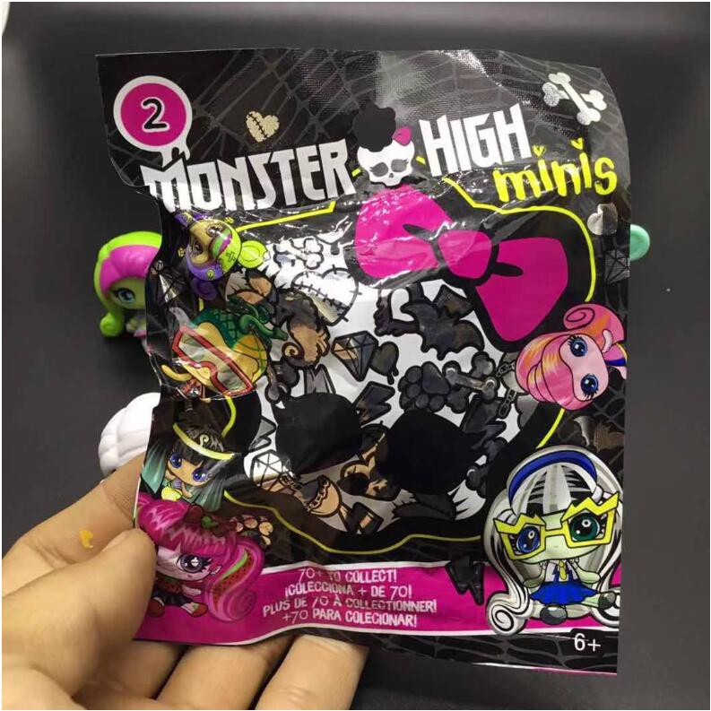 5 PCS 10 Pcs Random Monster High Blind Bag Minis Toy Doll Collection Loose Figure model