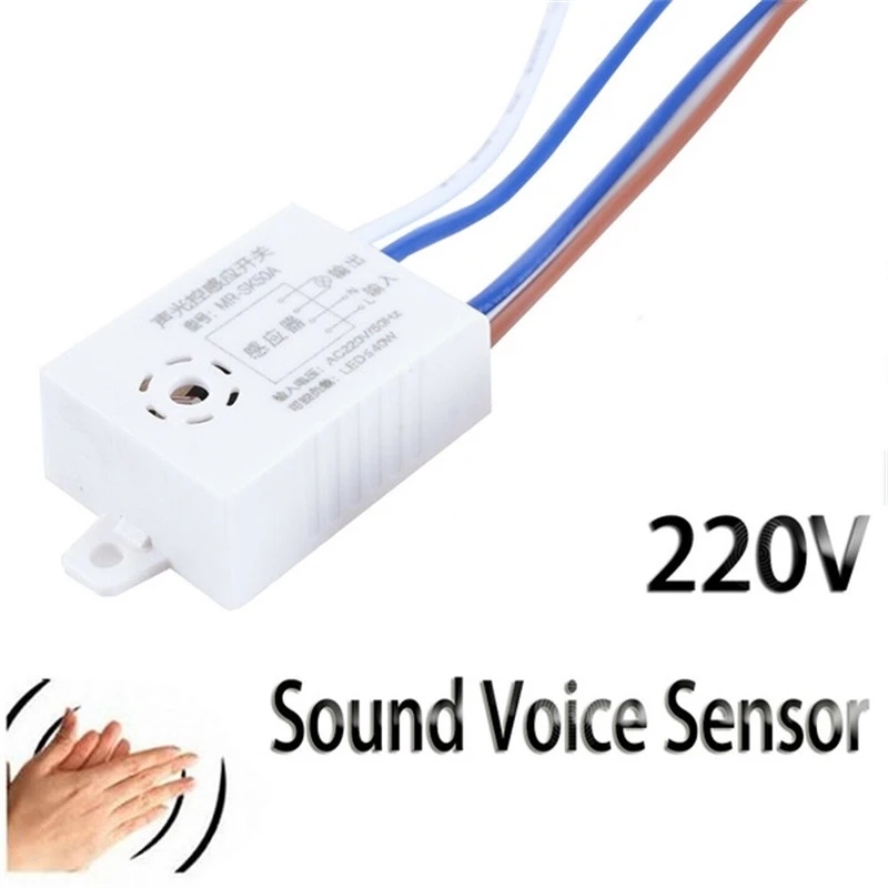 Intelligent Sound Sensor Switch 220V / Auto Street Light On Off Switch / Sound Detector Voice Sensor / Home Light Accessories