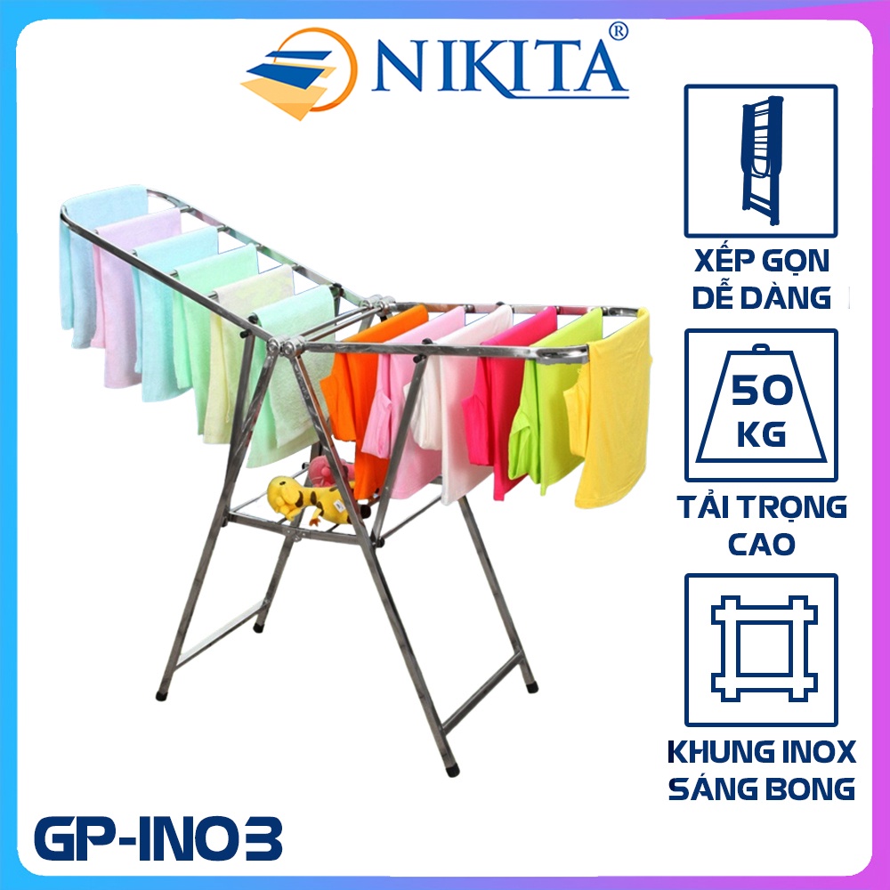 Kệ Phơi Đồ Inox Để Sàn Thông Minh Gấp Gọn