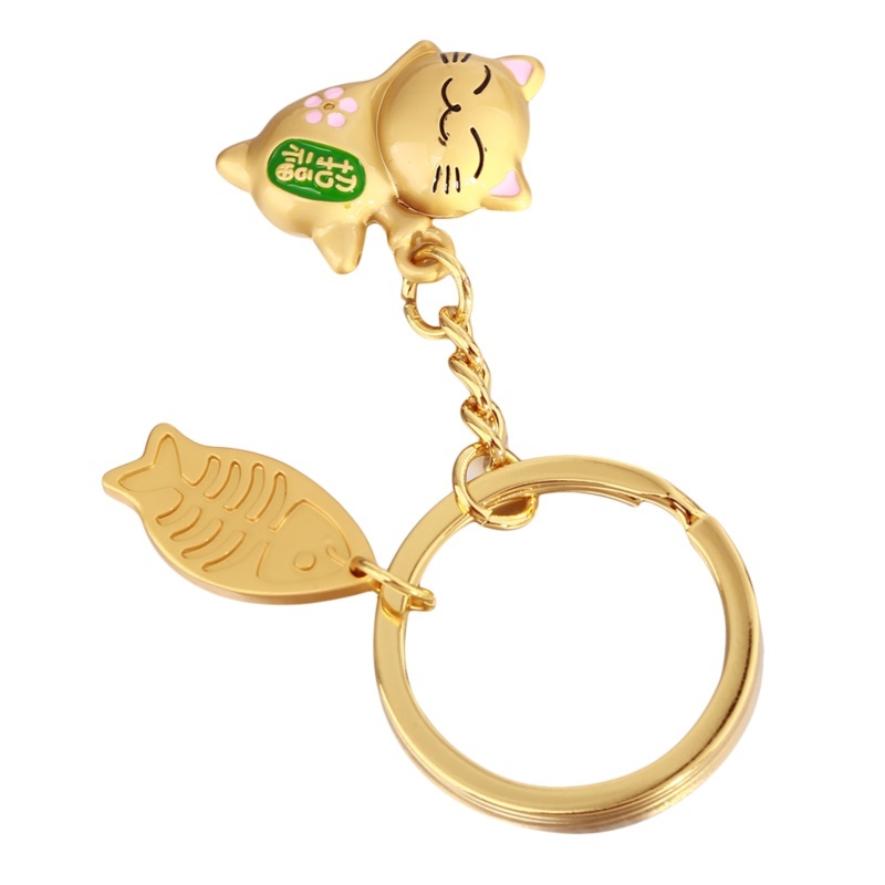 Móc Khóa Hình Mèo May Mắn Dễ Thương