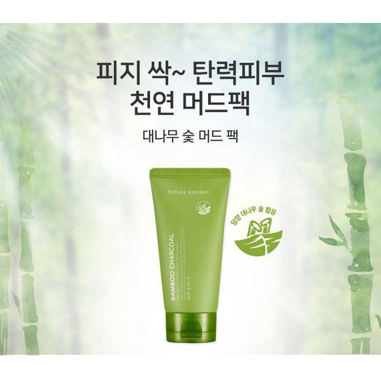 Mặt Nạ Se Lỗ Chân Lông Nature Republic Bamboo Charcoal Mud Pack