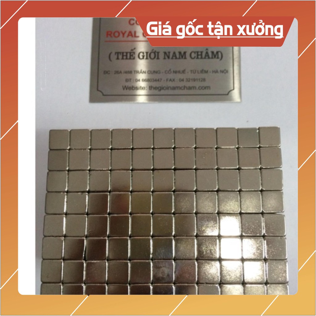 [Xả Kho] Nam châm viên 10x10x10mm, loại nam châm khối vuông trắng đất hiếm có thể làm đồ chơi lắp ghép thú vị