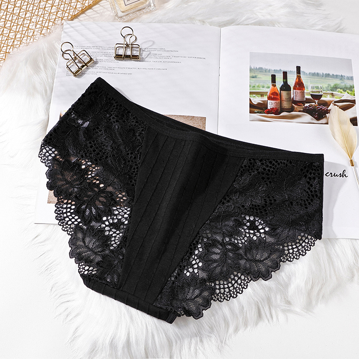 M~XL Tuote Ready Stock Women's Lace Sexy Underpants Cotton Female Briefs