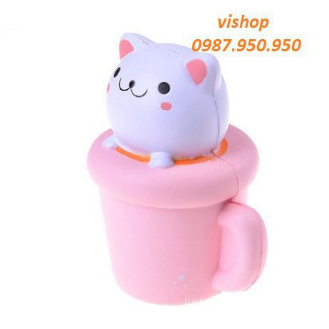 SquiShy cốc thỏ mặt bự