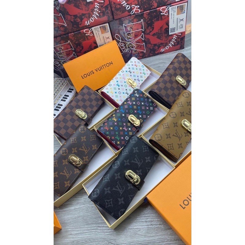 VÍ CẦM TAY NỮ LV KHÓA SẬP NẮP GẬP FULLBOX SMANO