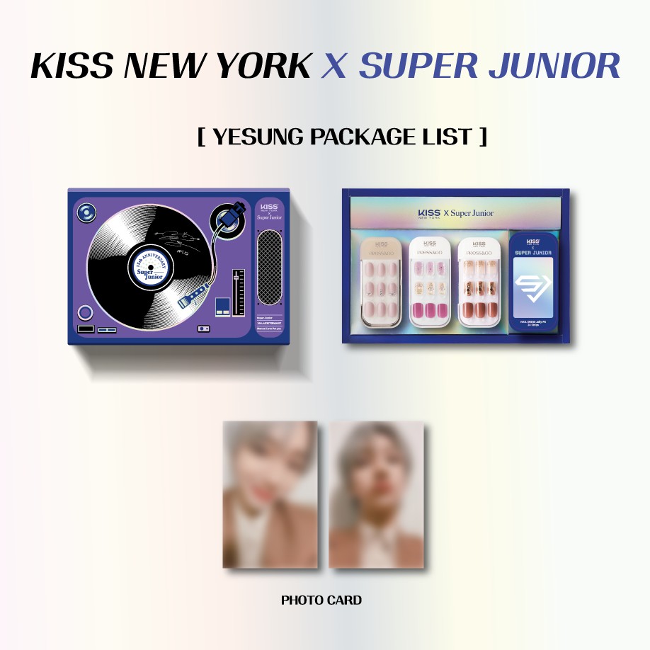 [KISS NEW YORK X SUPER JUNIOR] 15TH Anniversary Collab Set (YESUNG) Bộ Sản Phẩm Móng Tay - 4 Món