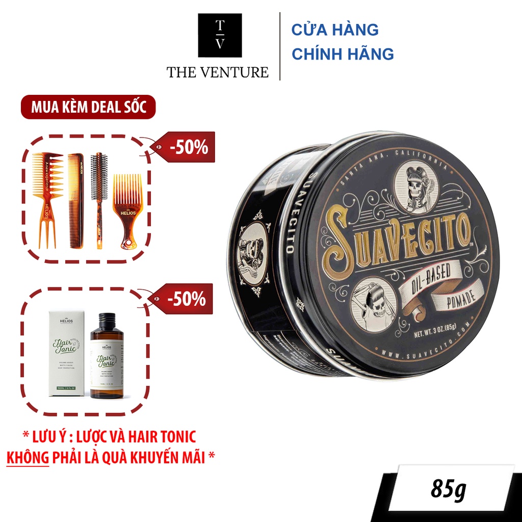 Sáp Vuốt Tóc Nam Suavecito Oil Based Pomade Chính Hãng - 85 Gram