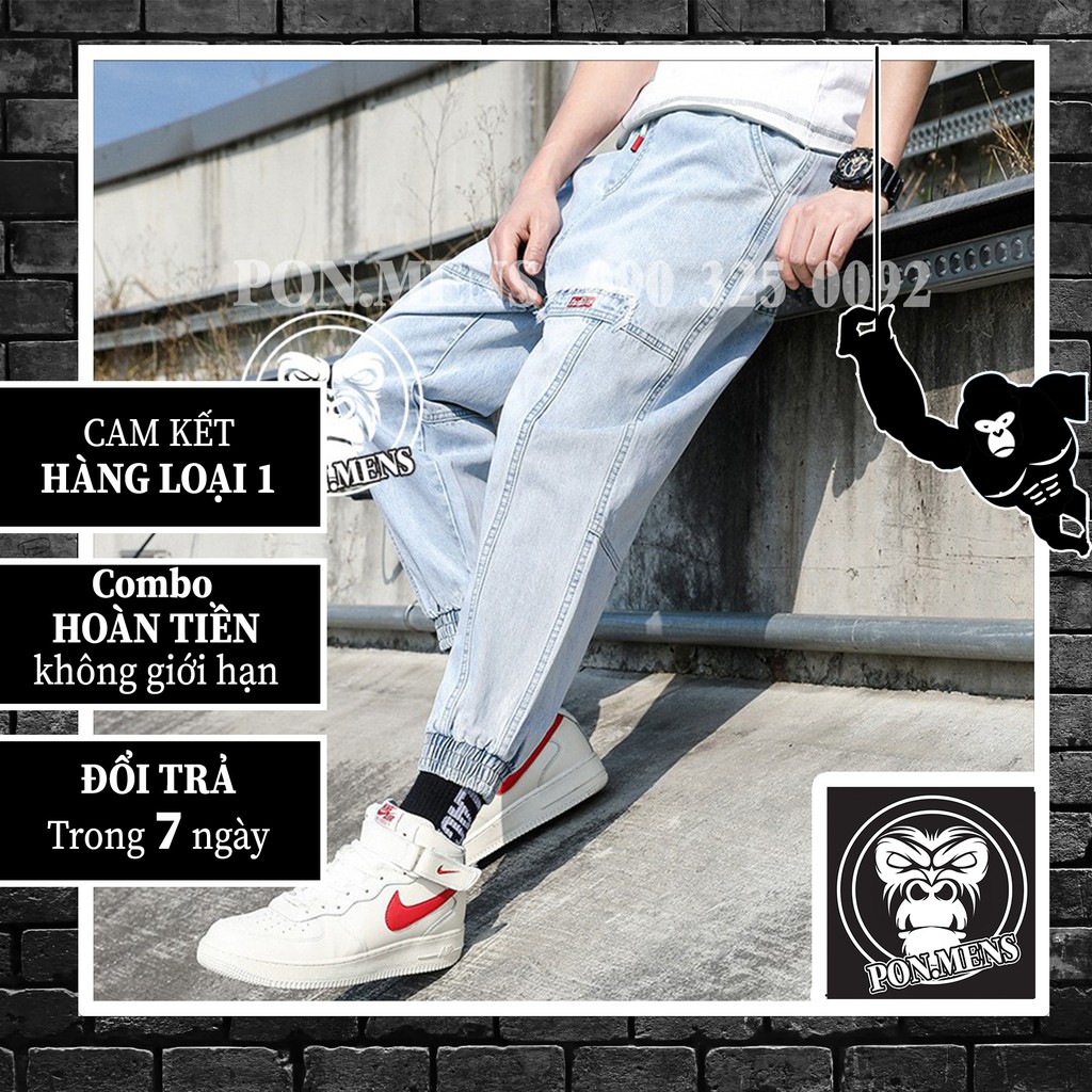 Quần Jogger jean nam nữ ống chun COURSEMYS hot trend 2021 | BigBuy360 - bigbuy360.vn