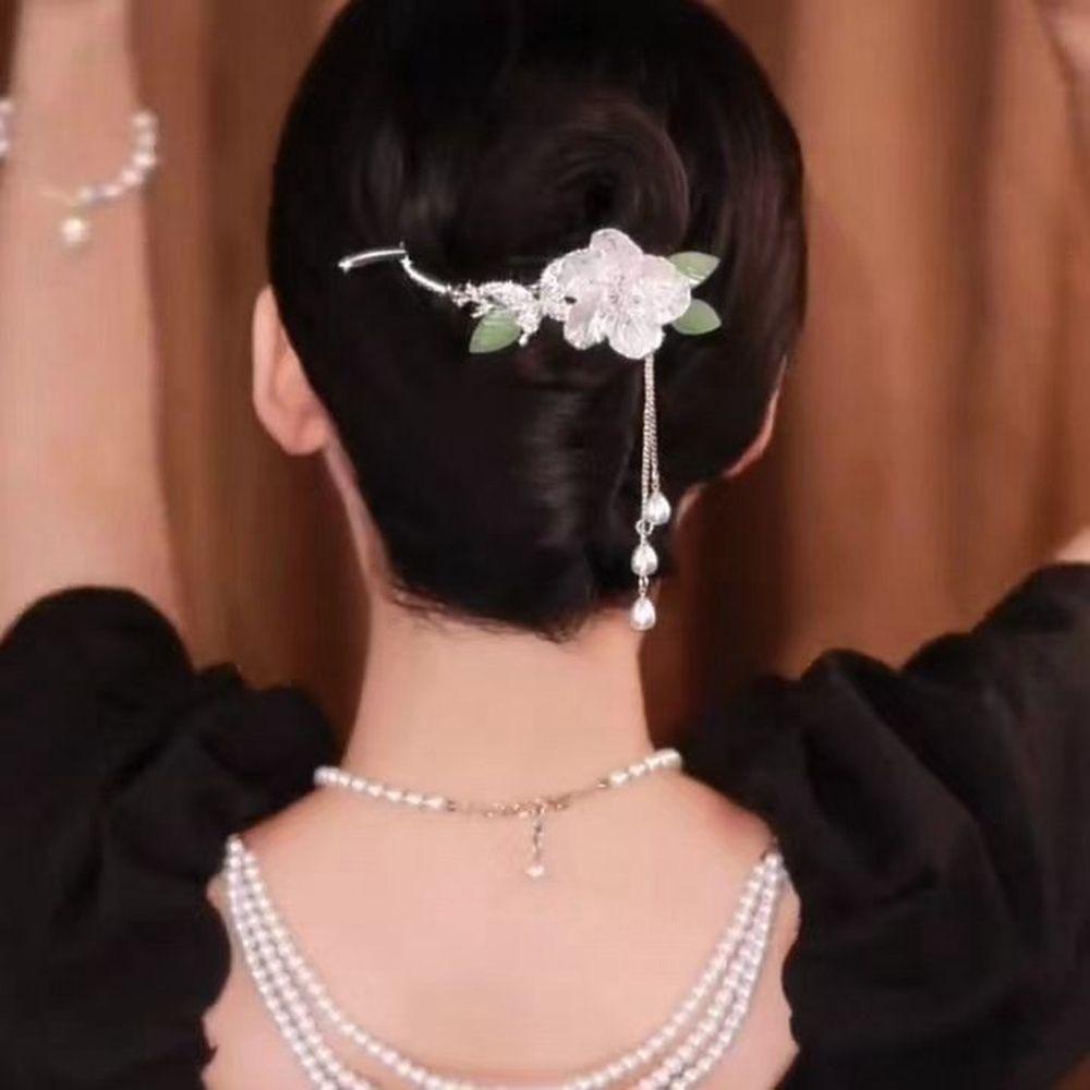 Kẹp Tóc Hình Hoa Dễ Thương Sáng Tạo Phong Cách Hán Phục Cho Nữ