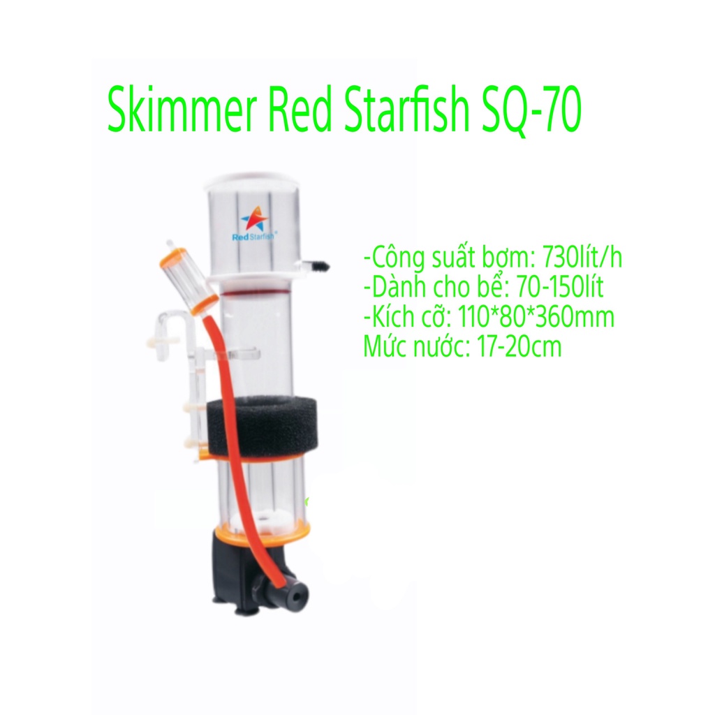 Máy tách bọt Protein Skimmer Redstarfish SQ50 / SQ70 / SQ90