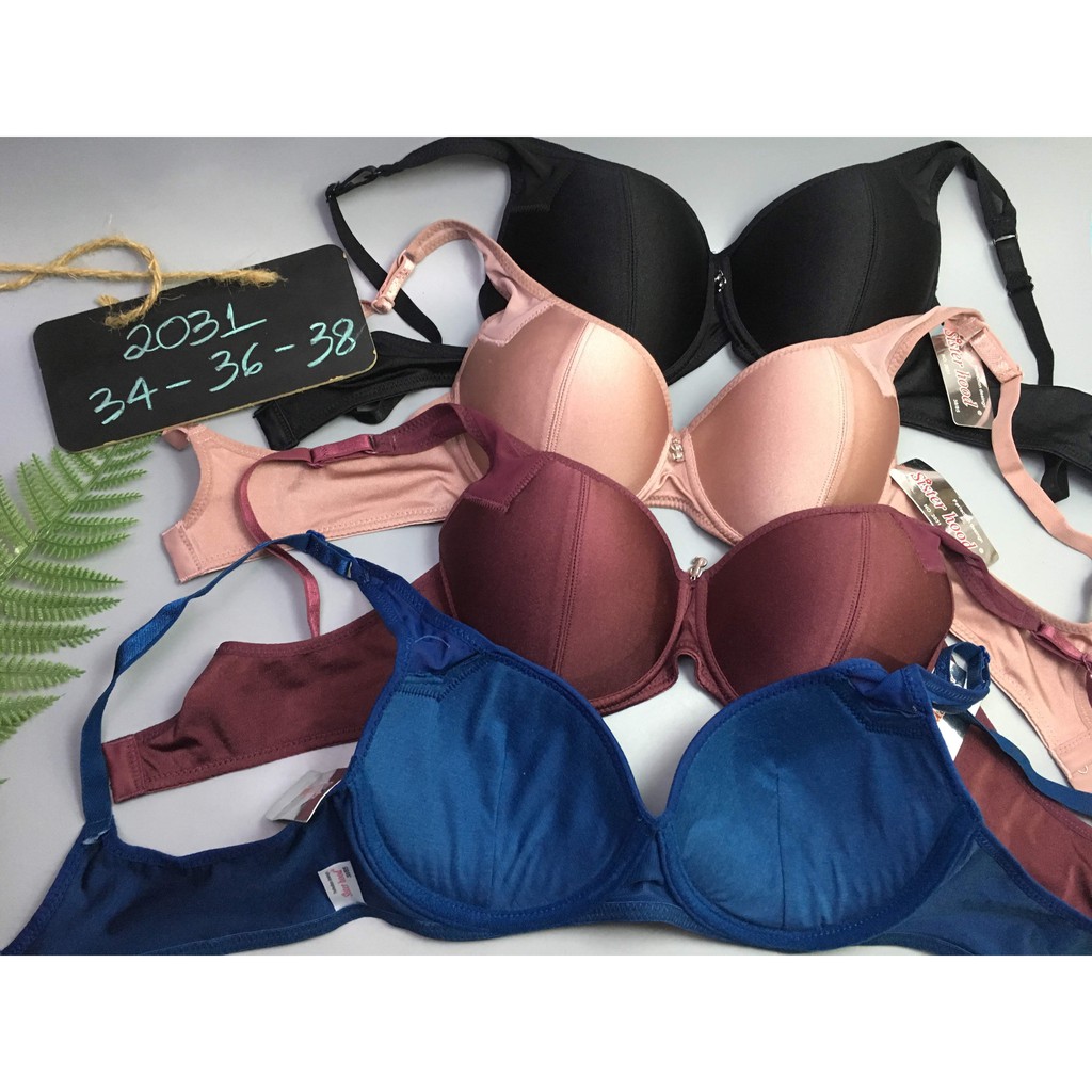 Áo ngực Thái Lan đệm mỏng có gọng cup B, quả to thoải mái cho chị em vòng 1 đầy đặn MS2031