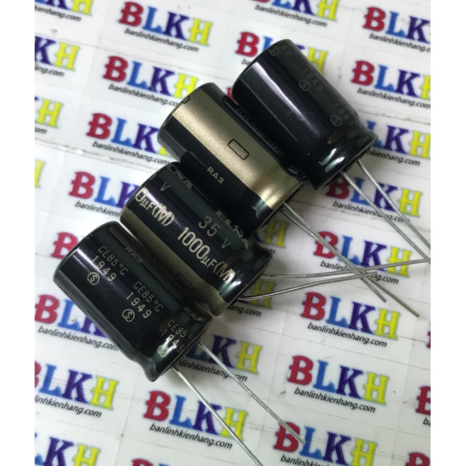 COMBO 2 TỤ Tụ âm thanh 35V 1000uF 12X20 chính hãng ELNA RA3