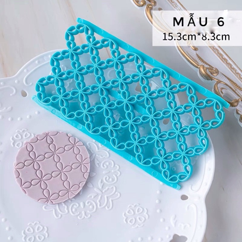 Khuôn nhấn hoạ tiết fondant, đất sét