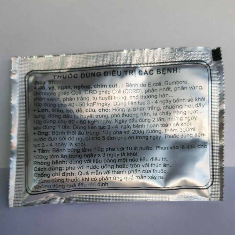 T.Colivit 10g dùng chung gà, vịt, chim, ong, tằm, gia súc