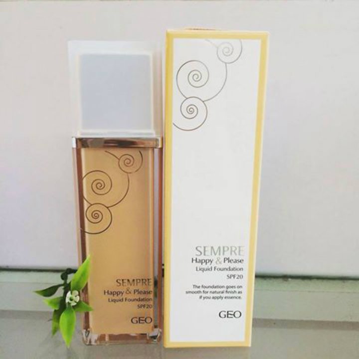 Kem nền Geo Sempre Happy & Please Liquid Foundation Natural Beige 40ml