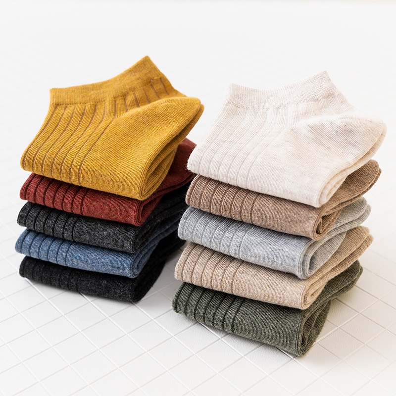 Tất nữ cổ ngắn nhiều màu gân tăm phong cách hàn quốc chất liệu cotton cao cấp giá rẻ TN14