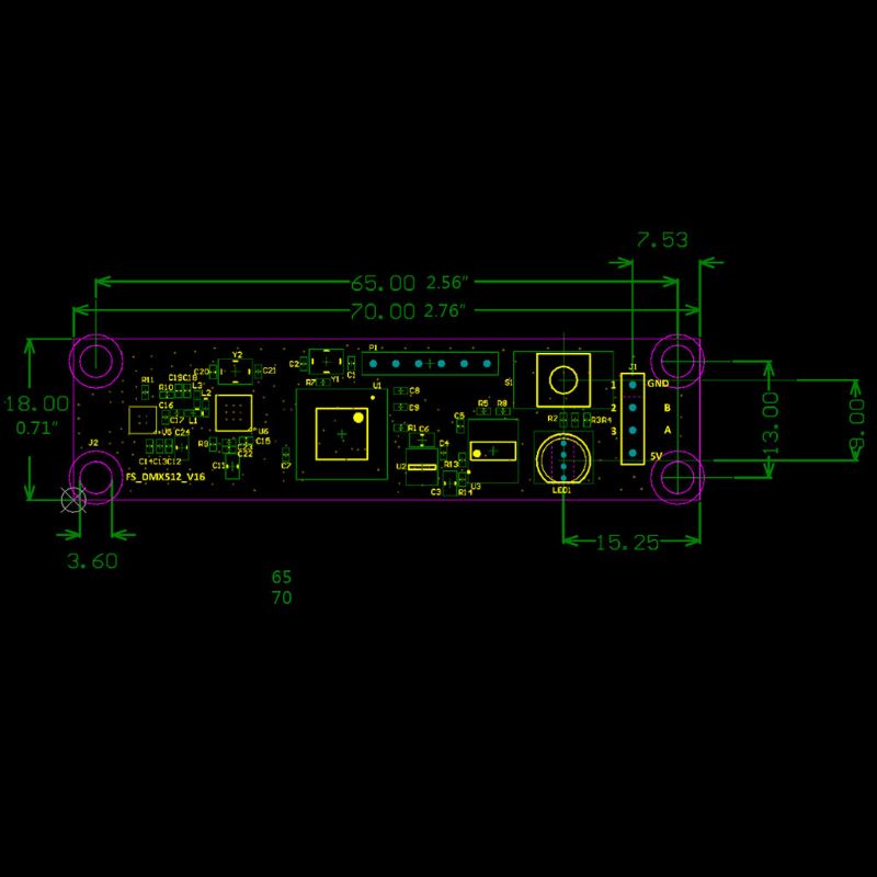 Bảng Mạch Mô Đun Truyền Nhận Tín Hiệu DMX512 2 4G PCB 2 Trong 1 Chuyên Dụng