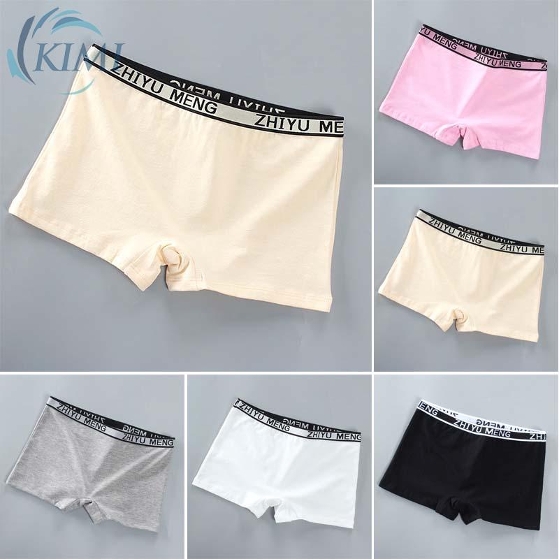 Quần Lót Boxer Màu Trơn In Chữ Thời Trang Cho Bé Gái