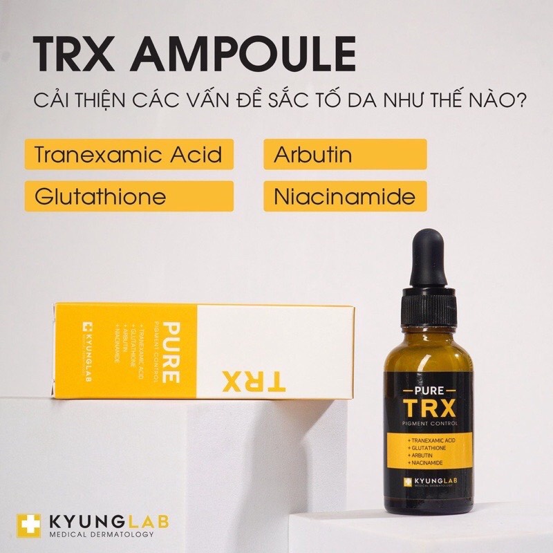 Serum giảm nám trắng da kyung lab PURE TRX PIGMENT CONTROL 30ml chính hãng, tinh chất giảm thâm nám tàn nhang đều màu da