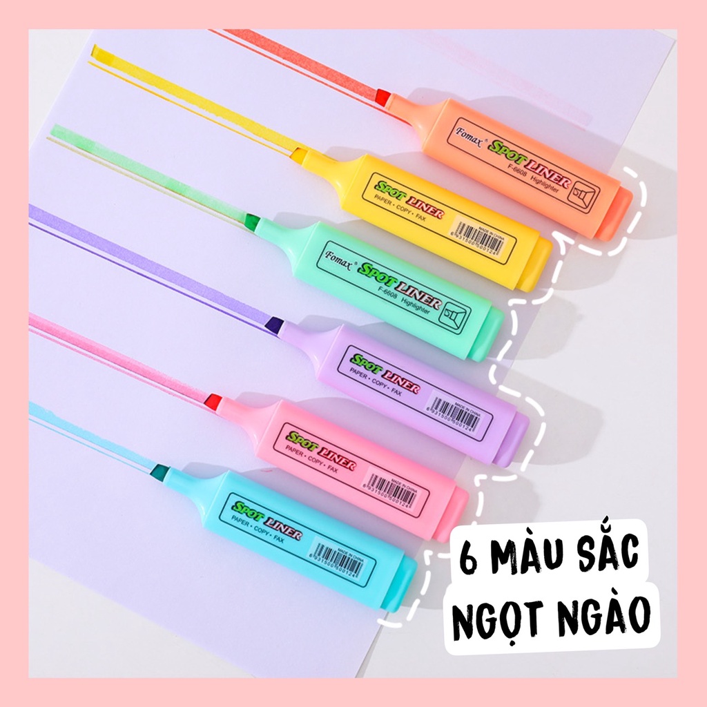 [Văn Phòng Phẩm] Bút/ Viết Trang Trí Highlight màu Pastel dễ thương (Dài 12 cm) - Bút dạ quang Màu Hottrend.