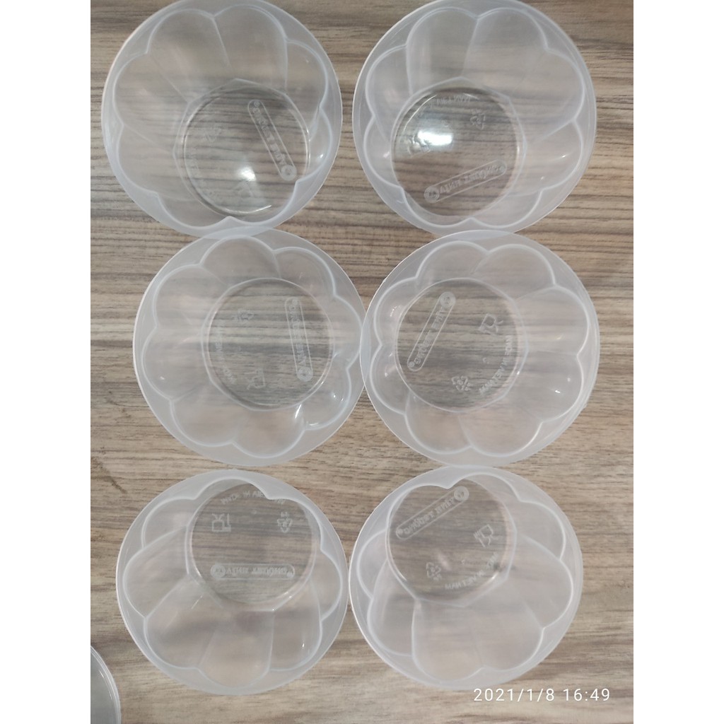 50 Khuôn Bánh Flan/ Sữa Chua/ Rau Câu Hình Bông 90ml - Kèm Nắp Đậy 90ml