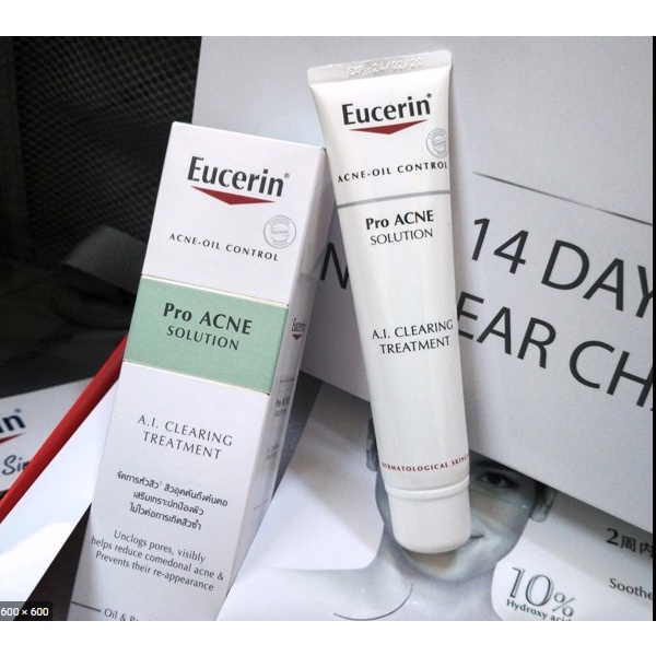 Tinh Chất Giảm Mụn, Mờ vết Thâm Eucerin Acne-Oil Control Pro Acne Solution A.I Clearing Treatment 40ml