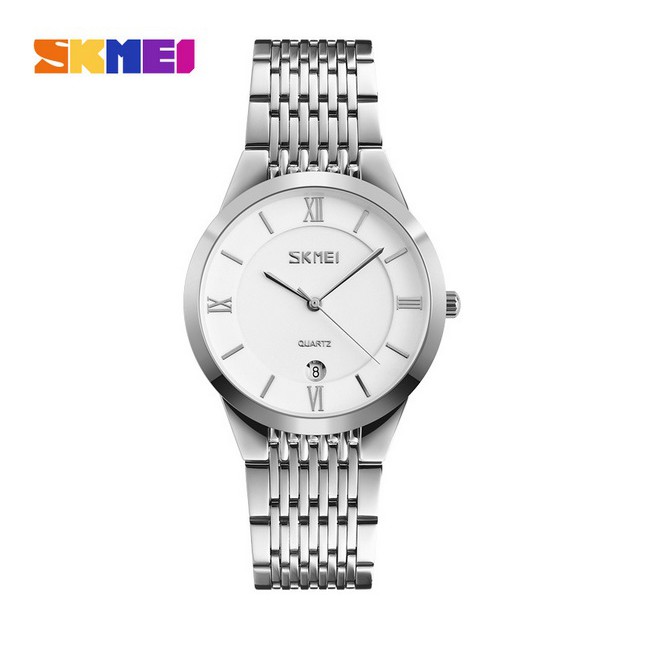 Đồng hồ nam siêu mỏng dây thép không gỉ Skmei 9139 (white)