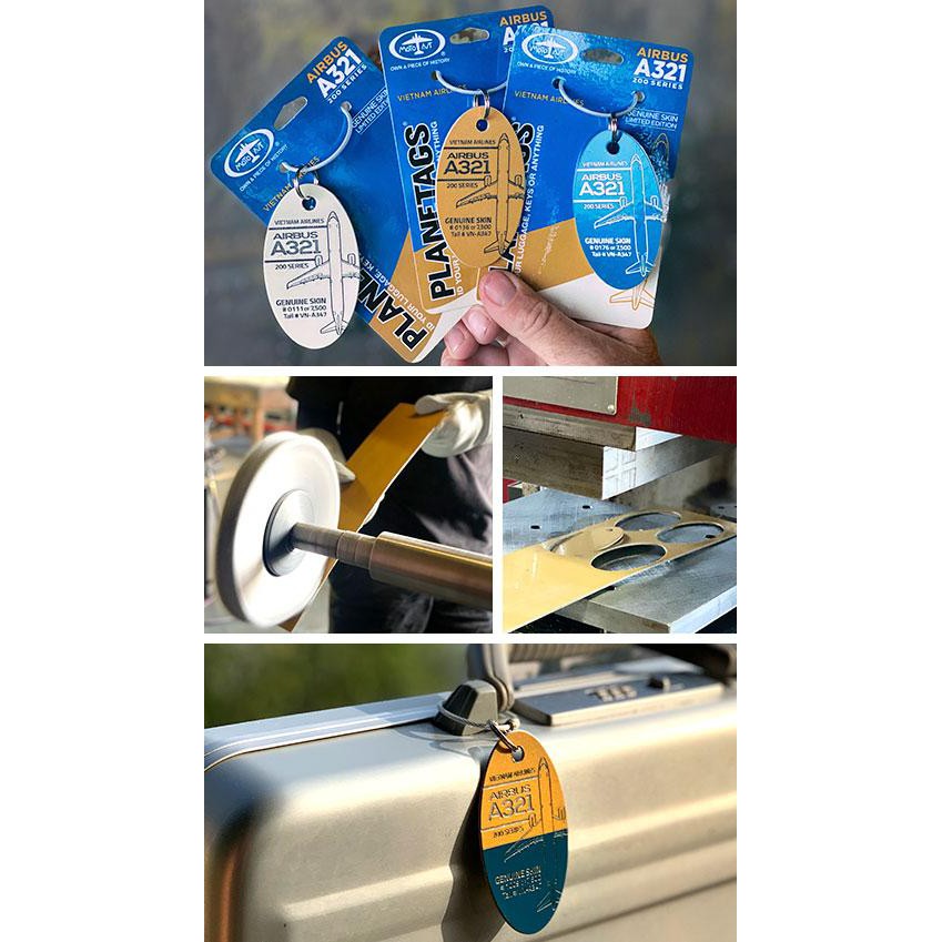 Móc khóa làm từ vỏ máy bay PlaneTags